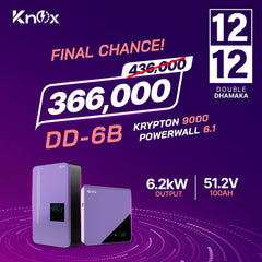Knox Combo Deal - 6B | Knox Krypton 9000 Solar Inverter | Knox Powerwall 6.1 Lithium Battery
