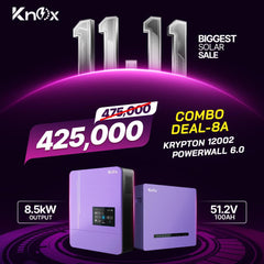 Knox Combo Deal - 8A | Knox Krypton 12002 Solar inverter | Knox Powerwall 6.0 Lithium Battery