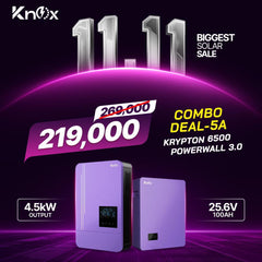 Knox Combo Deal - 5A | Knox Krypton 6500 Solar Inverter | Knox Powerwall 3.0 Lithium Battery