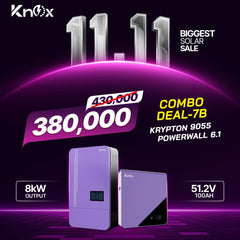 Knox Combo Deal - 7B | Knox Krypton 9055 Solar Inverter | Knox Powerwall 6.1 Lithium Battery