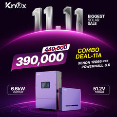 Knox Combo Deal - 11A | Knox Xenon 12066 Solar Inverter | Knox Powerwall 6.0 Lithium Battery