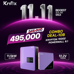 Knox Combo Deal - 10B | Knox Krypton 15002 Solar Inverter | Knox Powerwall 6.1 Lithium Battery