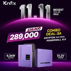 Knox Combo Deal - 3A | Knox Krypton Eco 6600 Solar Inverter | Knox Powerwall 6.0 Lithium Battery