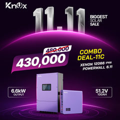 Knox Combo Deal - 11C | Knox Xenon 12066 Solar Inverter | Knox Powerwall 6.11 Lithium Battery