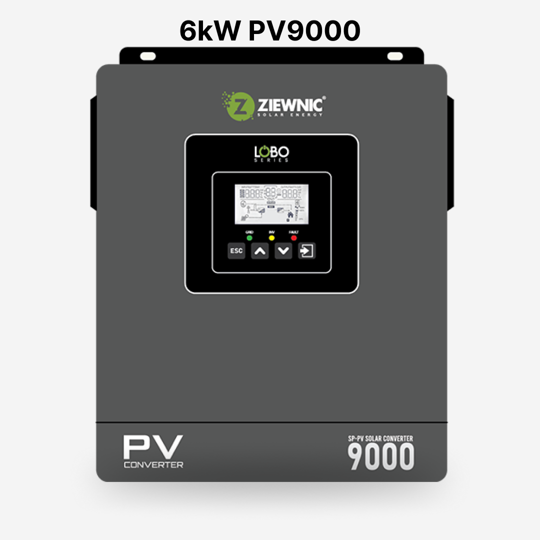 Ziewnic LoBo Series 6kw PV 9000 With Netmetering Battery Less Off Grid Solar Inverter