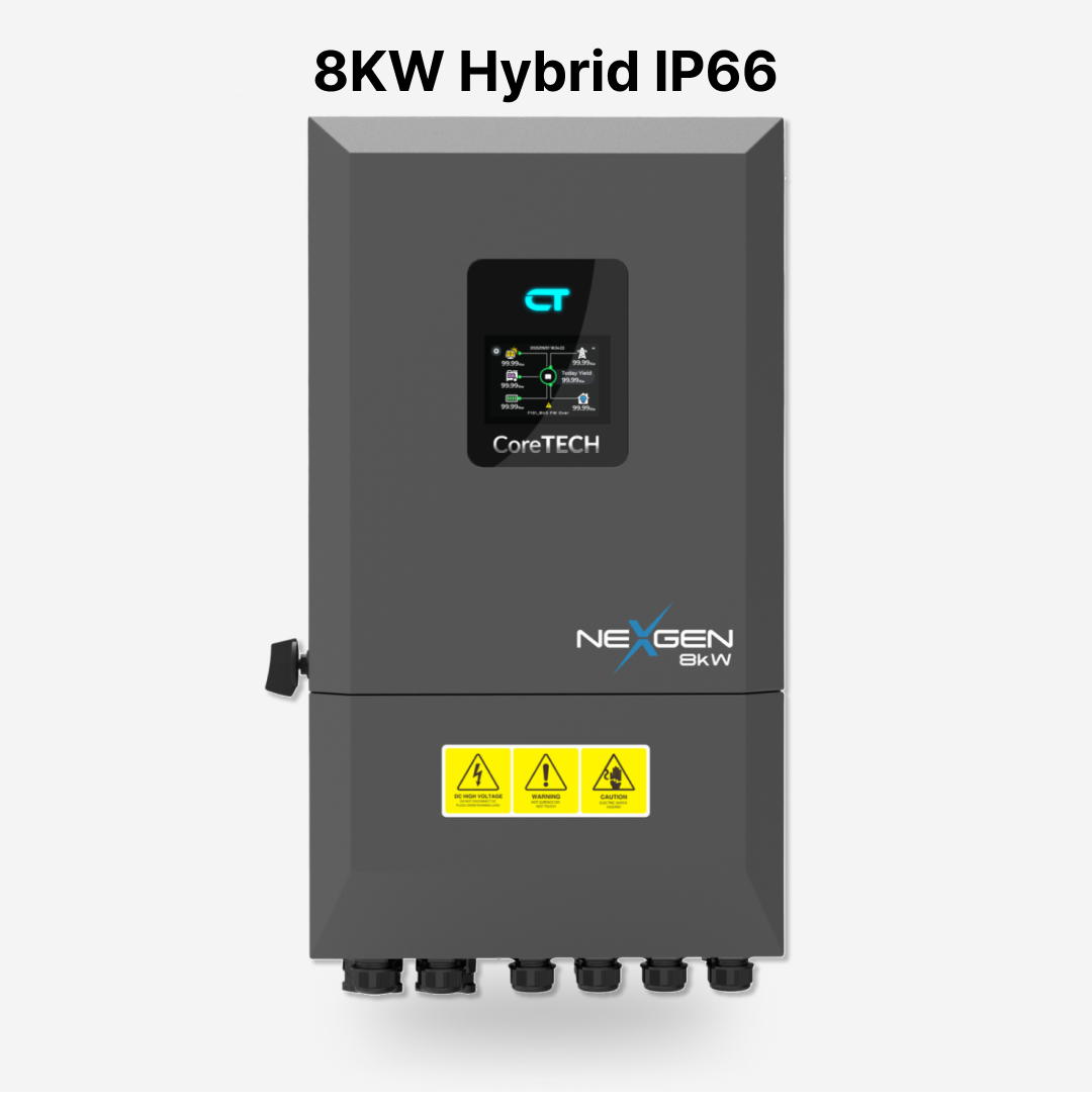 CoreTech NextGen 8KW Single Phase Hybrid Solar Inverter