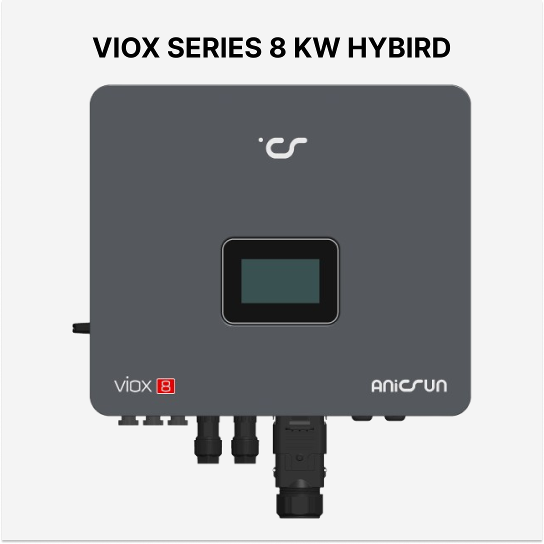 Anicsun Viox 8KW IP65 hybrid solar inverter with Max PV 12000W