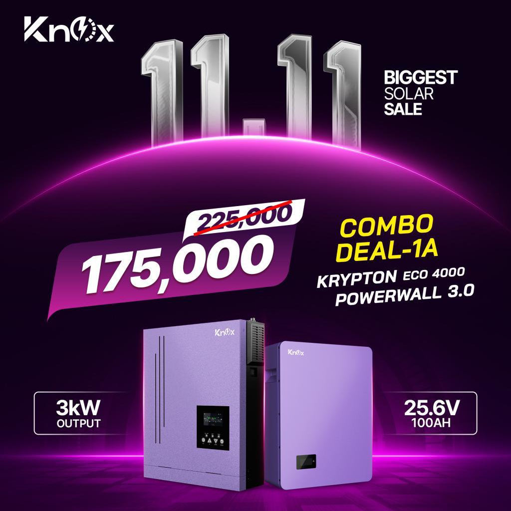 Knox Combo Deal - 1A | Knox Krypton Eco 4000 | Knox Powerwall 3.0 Lithium Battery