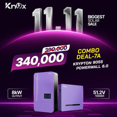 Knox Combo Deal - 7A | Knox Krypton 9055 Solar Inverter | Knox Powerwall 6.0 Lithium Battery