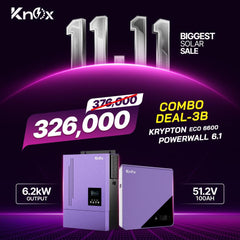 Knox Combo Deal - 3B | Knox Krypton Eco 6600 Solar Inverter | Knox Powerwall 6.1 Lithium Battery