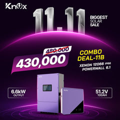 Knox Combo Deal - 11B | Knox Xenon 12066 Solar Inverter | Knox Powerwall 6.1 Lithium Battery