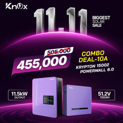 Knox Combo Deal - 10A | Knox Krypton 15002 Solar Inverter | Knox Powerwall 6.0 Lithium Battery