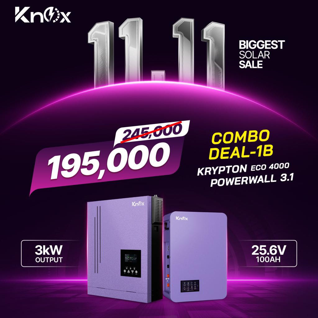 Knox Combo Deal - 1B | Knox Krypton Eco 4000 | Knox Powerwall 3.1 Lithium Battery