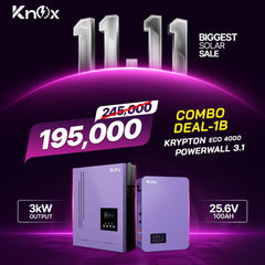 Knox Combo Deal - 1B | Knox Krypton Eco 4000 | Knox Powerwall 3.1 Lithium Battery