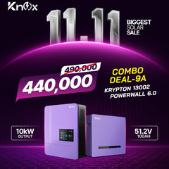 Knox Combo Deal - 9A | Knox Krypton 13002 Solar Inverter | Knox Powerwall 6.0 Lithium Battery