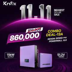 Knox Combo Deal - 13A | Knox Xenon 22500 Solar Inverter | Powerwall 6.0 Lithium Battery