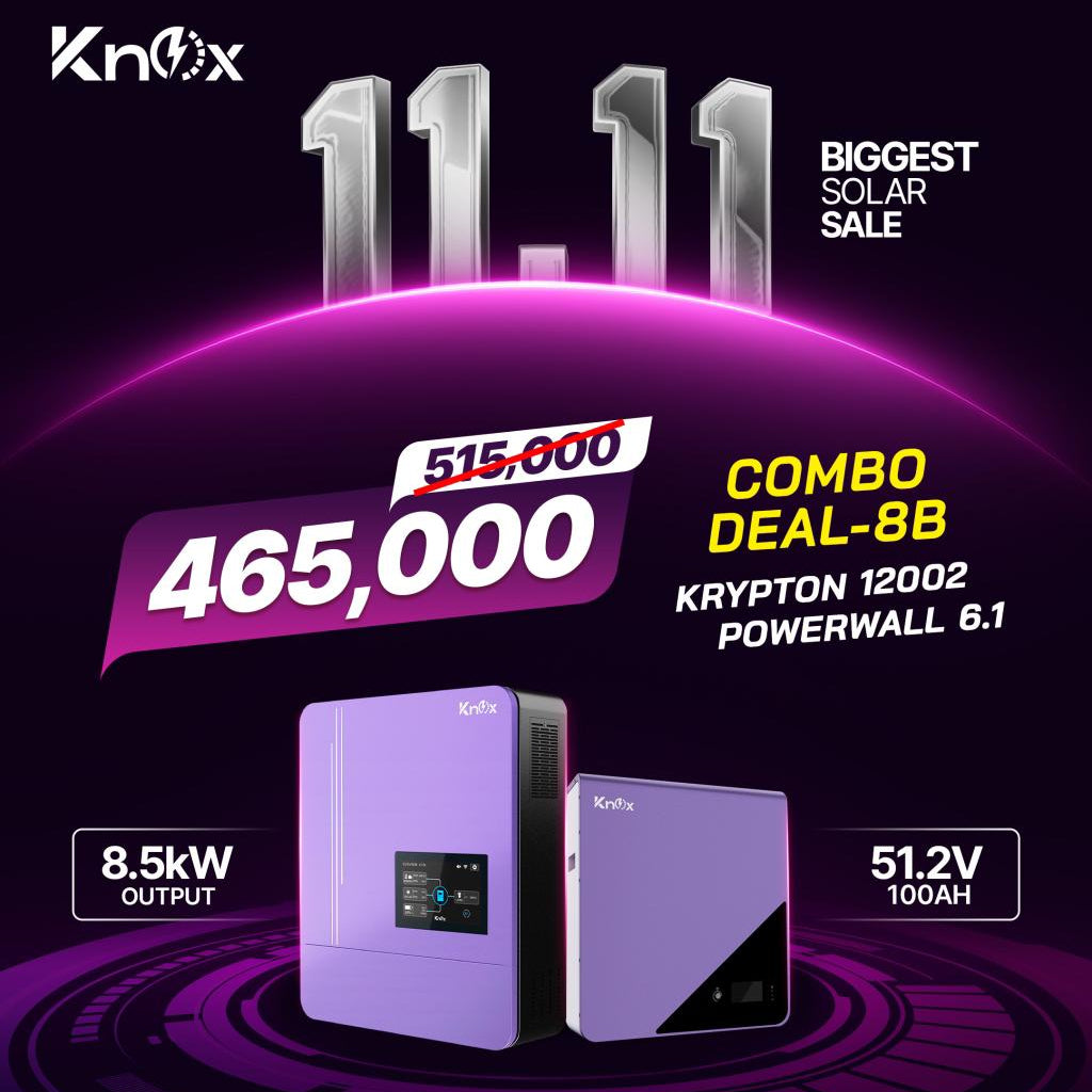 Knox Combo Deal - 8B | Knox Krypton 12002 Solar Inverter | Knox Powerwall 6.1 Lithium battery