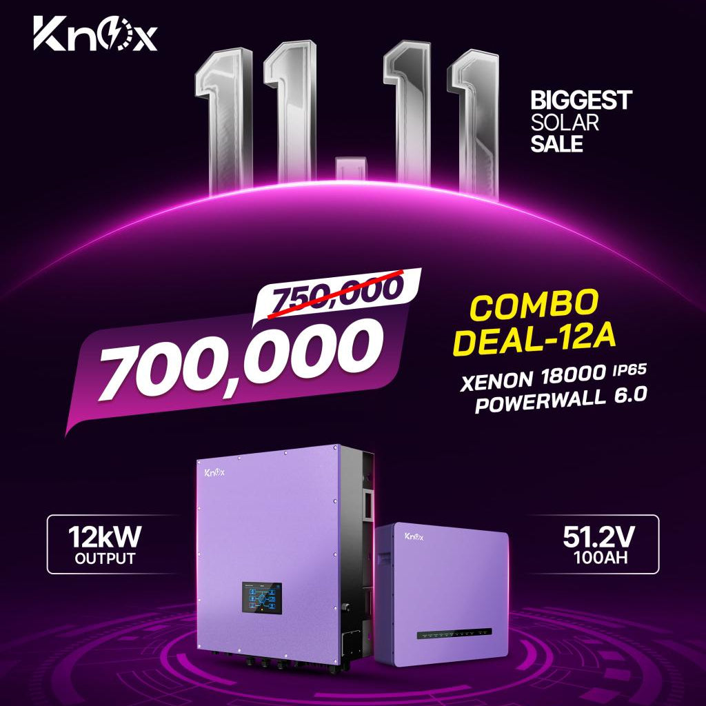 Knox Combo Deal - 12A | Knox Xenon 18000 Solar Inverter | Knox Powerwall 6.0 Lithium Battery