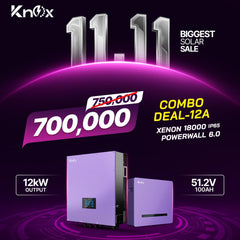 Knox Combo Deal - 12A | Knox Xenon 18000 Solar Inverter | Knox Powerwall 6.0 Lithium Battery