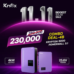 Knox Combo Deal - 4B | Knox Krypton 6000 Solar Inverter | Knox Powerwall 3.1 Lithium Battery